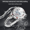 Miniatyrbillede 4 af 5: Multifunktionel Karabinhageklips Ur Quartz Ur Lysende Skive FOB Digital