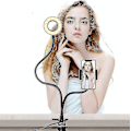 Miniatyrbild 3 av 4: 2 i 1 LED Selfie Ring Light bordsfäste ljus iPhone-hållare med ljus