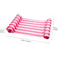 Miniatyrbild 3 av 5: Pool Beach Water Hammock Floating Lounger, 70*132CM Uppblåsbar Vattenflotte Flytande Säng, Fjäderflotte, Flytande Stol, Vattensoffa
