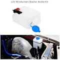 Miniatyrbild 5 av 5: Universell vindrutespolarvätskebehållare, 12 V 1,5 L universell vindrutespolarpump, behållarbehållaresats, rengöringsverktyg