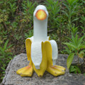 Miniatyrbillede 3 af 4: Havefigurer til havedekoration, kreative bananand-figurer i harpiks