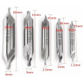 Miniatyrbillede 2 af 5: 5 stk. 1,5/2,0/2,5/3,0/4,0 mm dobbeltsidet 60 graders centerbor