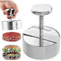 Miniatyrbillede 1 af 5: Burgerpresse i rustfrit stål - Burger Maker Hamburgerform Perfekt til grillkøkken