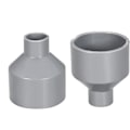 Miniatyrbild 4 av 5: 50mm x 20mm Reducer PVC-rörkoppling Koppling nav till nav Koppling Grå 2 st