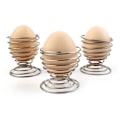Miniatyrbilde 1 av 5: Pakke med 3 Eggkuttere i Rustfritt Stål for Kokte Egg, Metall Eggkopper, Restaurant og Husholdning