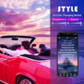 Miniatyrbillede 5 af 5: Bilens indvendige lys, bil LED Lumineus Strip, med Bluetooth APP-styring, Mu