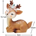 Miniatyrbillede 2 af 4: Fawn Figur, Hjortepynt Miniatur Hjortefigur Resin Dyr til Hjem Kontor Bil Bryllupsdekoration