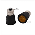 Miniatyrbilde 2 av 5: E12 til E14 lampebaseadapterkonverter, lampebaseadapter for glødelampe, LED, halogen energisparende lamper (10 stk, svart)