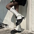 Pikkukuva 3 / 4: Retro Y2k Legwarmers Boot Leg Covers valkoinen