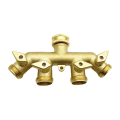 Miniatyrbilde 4 av 5: Slangefordeler (4-veis), messing hageslange adapter fireveis splitter adapter kuleventil kran kobling