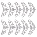 Miniatyrbillede 2 af 5: Rhinestone Kroneformede Patches 10PCS Hvidt Klud Applikation 8.8x4.5cm Tilbehør