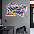 Miniatyrbilde 3 av 4: 3D Gamer Veggklistremerker, Gutter Soverom Veggklistremerker, Gamer Poster Veggdekorasjon, DIY Gamer Klistremerker, Moderne Stuedekorasjon Veggklistremerker, Gutter Sovesal