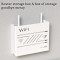 Miniatyrbild 3 av 3: Väggmonterad Wi-Fi Router Förvaringslåda, Dekorativ Vägg Hylla, Väggdekor, Multi-Funktion kompatibel Router, Kabelorganiserare, Vit