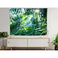 Pikkukuva 2 / 4: 150x100cm seinävaate viidakko seinävaate trooppinen palmunlehti seinäpeite