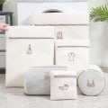 Miniatyrbilde 2 av 4: Sett med 6 mesh vaskeposer, mesh vaskeposer, beige