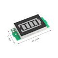 Miniatyrbild 3 av 4: 4 Stycken Batterikapacitetsindikator Modul 3-34V Batteriladdningsindikator Modul 5mA Kompatibel med 1S 2S 3S 4S 5S 6S 7S 8S