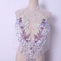 Pikkukuva 1 / 4: Pitsi Applique-aihe Ompele Applique Patch Kirjonta Kukkien Peilauskuvio Käsityön DIY-askarteluun