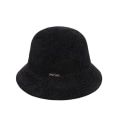 Miniatyrbilde 1 av 4: Kvinners varme ull Cloche hatt Solid vinter bøttehatter, svart