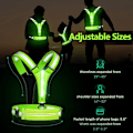 Miniatyrbild 5 av 5: LED Löpning Reflexväst, Laddningsbar LED Cykel Reflexväst, Justerbar Reflexsele Unisex Fluorescerande Väst för Nattpromenader, Jogging
