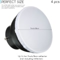 Miniatyrbilde 2 av 5: 4 stk Diffuser Lamp Sock Myk Diffuser Lamp Cover 7 Tommer/ 18 cm Standard Klut Diffuser Lys Sok Lampskjerm Reflektor Lamp Sok for Strobe Flash Lys Speedlite (Hvit)