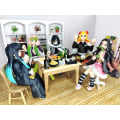 Miniatyrbillede 5 af 5: Obanai Figur Anime Djæveldræber Spiser Risboller Siddende Positur D