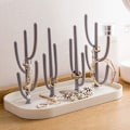 Miniatyrbilde 2 av 5: Flasketørker, Treflasketørker, Tømmer opptil 8 flasker, Barnepass, Avtakbar dryppskål, Praktisk og smart design,dris