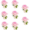 Miniatyrbilde 1 av 5: Serviettringsett Blomsterserviettholderringer Kunstige roseserviettringer Burlap Cord Serviettspenne Håndlaget Faux Rosa Serviettsløyfe Bionisk Blomst