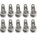 Pikkukuva 1 / 5: 10 rullan sarja patio-oviin tai liukuoviin - metallia ja muovia - 4,5 x 1,9 cm