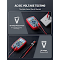 Miniatyrbillede 3 af 5: Digital Multimeter Tester 2000 Tællinger med DC AC Voltmeter og Ohm Volt Amp Meter; Måler Spænding, Strøm, Modstand, Kontinuitet og Diode, Blå