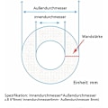 Miniatyrbild 5 av 5: Silikonslang, 8 mm innerdiameter x 12 mm ytterdiameter, 2 mm väggtjocklek