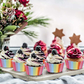 Pikkukuva 4 / 5: 200 kpl cupcake-vuokia, sateenkaaren cupcake-vuokia, kakkuvuokia
