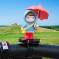 Miniatyrbillede 2 af 5: Cykel Dekorativ Statue, Cykel Dekorative Ornamenter, Bedårende Håndværk, Robust, Sød Dukke, Bordplade Dekoration, Elbil, Blå