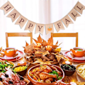 Miniatyrbillede 2 af 4: Happy Fall Græskar Banner, Thanksgiving Efterår Happy Fall Banner Høst Hjem Indretning Vimpel Flag Girlande Fest Thanksgiving Day Pejs Dekoration