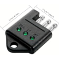 Miniatyrbillede 5 af 5: 4-benet trailerstik tester 4-vejs flad trailerstik lystester kompatibel med trukket køretøjsledninger med LED-indikatorlys kredsløbstester biltilbehør