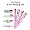 Miniatyrbilde 4 av 4: 4-i-1 sminkepenn, eyeliner, brynliner, lipliner og highlighter