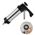 Miniatyrbillede 4 af 5: Diy manuel cookie press maker maskingevær, rustfrit stål rørformede dyser bi