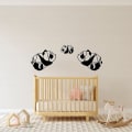 Miniatyrbild 1 av 5: Pandas Metallväggkonst, Vägghängande Dekor Silhuettkonst för Hem Sovrum L
