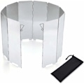 Miniatyrbilde 1 av 5: Vindbeskyttelse Foldbar Aluminium Gasskomfyr Vindbeskyttelse Campingkomfyr med 10 Aluminium Lameller, Lett Foldbar Vindbeskyttelse, Vindskjerm for Komfyr
