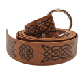 Miniatyrbillede 5 af 5: Middelalderlig Viking Mænds Bælte Renaissance Ridder Bælte Præget Pu Læder Ring