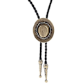 Miniatyrbillede 1 af 5: Western Hat Sort Bolo Tie til Mænd og Kvinder, Native American Læder Bolo T