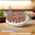 Miniatyrbild 2 av 5: Kaktång - platt rostfri kaksparare - formstabil kaklyftare med infälld grepp - ideal som tårtbotten, hjälp vid tårtberedning och pizzaskal 26,8*27,2cm