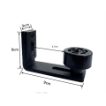 Miniatyrbilde 4 av 4: Justerbar gulvguide vegg / dør bunnguide for skyvedør i tre, svart