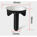Miniatyrbillede 2 af 3: 5 stk. HVIDT HUL DÆKSELPROP TIL VASK BIDET HUL PAR AF PROP, sort