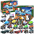 Miniatyrbillede 1 af 5: Julekalender 2024, 24 Dages Nedtælling Kalender Legetøj med Monstertruck Legetøj, Julegave, Julefester, Julekalender