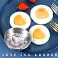 Miniatyrbild 4 av 4: Äggkokare i rostfritt stål med non-stick formar | Multifunktionell äggkokare för perfekta pocherade ägg, pannkakor och mer | Äggformkokare