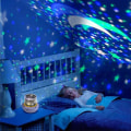 Miniatyrbilde 4 av 5: 8 moduser og 8 temaer 360° roterende LED-projektorlampe, oppladbar nattlysstjerneprojeksjon for baby barn voksen soverom