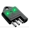 Miniatyrbillede 3 af 5: 4-polet anhænger stik tester 4-vejs flad anhænger stik lys tester til bugseret køretøj ledninger med LED indikator lys kredsløb tester bil tilbehør