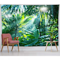 Pikkukuva 1 / 4: 150x100cm seinävaate viidakko seinävaate trooppinen palmunlehti seinäpeite