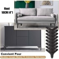 Miniatyrbild 5 av 5: Set med 4 metalliska soffben 10 cm, metalliska soffbordsben Last upp till 600 kg B