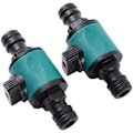 Miniatyrbillede 5 af 5: 2 stk. 16 mm hurtigkobling til haveslange med 2-vejs stopventil GetRich